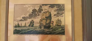 Grabado naval antiguo