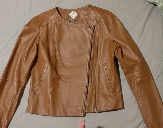 Chaqueta de piel marrón Jacs