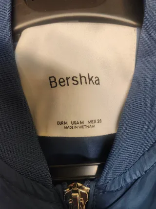 Chaqueta Bomber Bershka Azul