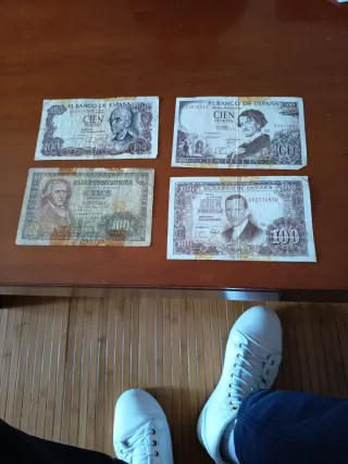 4 Billetes 100 Pesetas España (1948-1970)