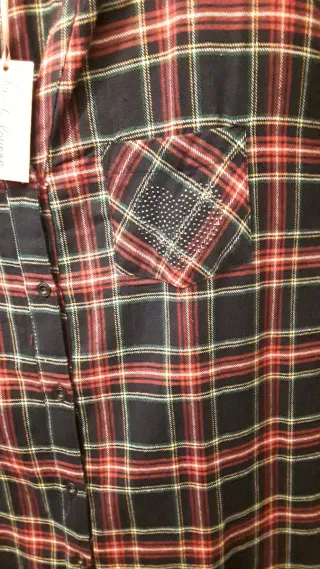 Camicione donna scozzese nuovo