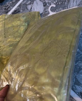 Set 2 tende verdi con fantasia 130×270