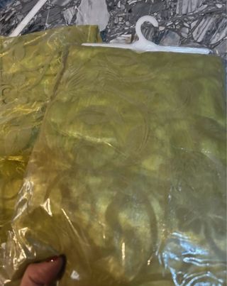 Set 2 tende verdi con fantasia 130×270