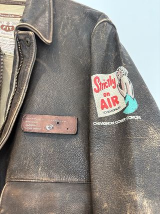 Chaqueta Cuero Vintage Chevignon U.S. Army