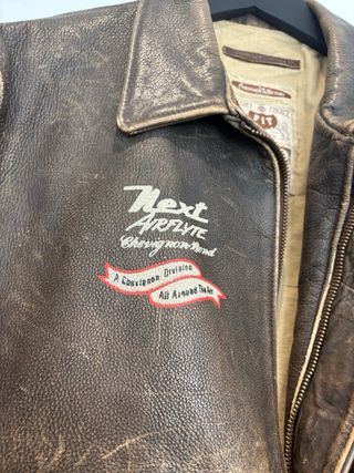 Chaqueta Cuero Vintage Chevignon U.S. Army