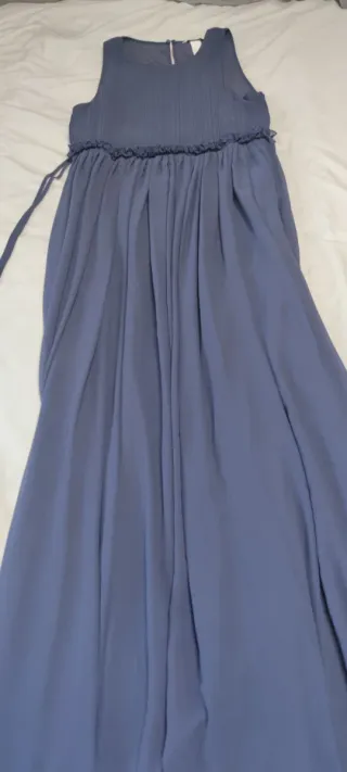 Vestido largo fiesta azul marino