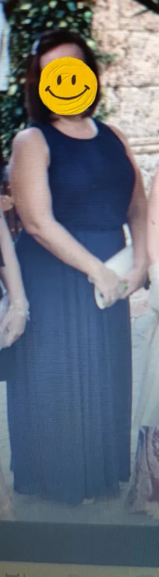 Vestido largo fiesta azul marino