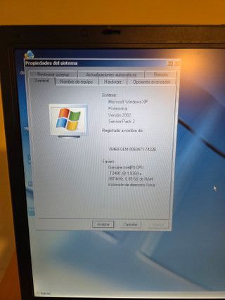 Portátil HP Windows XP