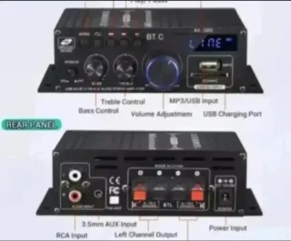Amplificador AK380 Bluetooth 800W + Mando + Fuente