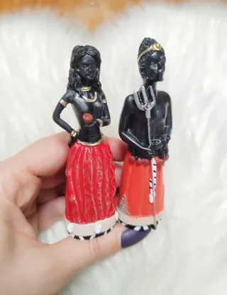 Conjunto Imagens Mini Exu e Pomba Gira