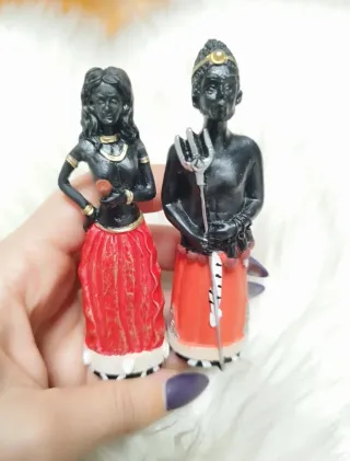 Conjunto Imagens Mini Exu e Pomba Gira