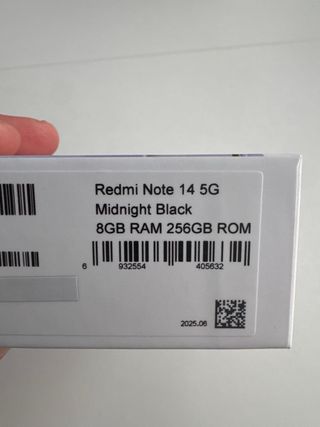 Xiaomi Redmi Note 14 5G black Nuevo sin estrenar!