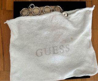 Bolso Vintage Guess Anillas Y2K Dorado/Plateado