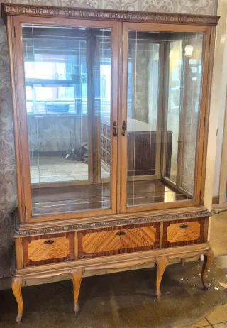 Vitrina expositor leja cristal cajon llave espejo