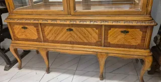 Vitrina expositor lejas cristal cajon llave espejo