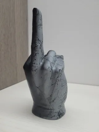 Mano Dito Medio Pop Art Nero