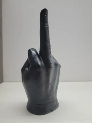 Mano Dito Medio Pop Art Nero