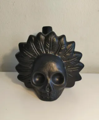 Silbato de la muerte Azteca Negro.