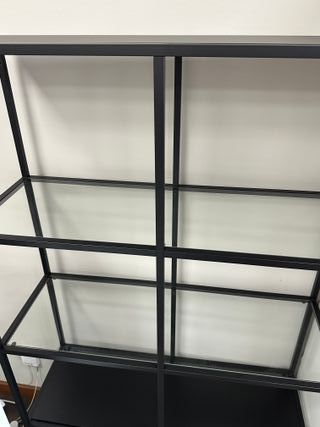 Estantería Hierro Negro Cristal