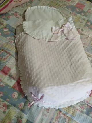 Saco capazo entretiempo rosa