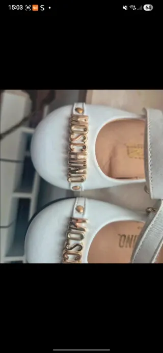 Scarpe bimba Moschino originale n 20/21 bianche