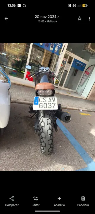 Suzuki GS500 Café Racer Negra/Marrón