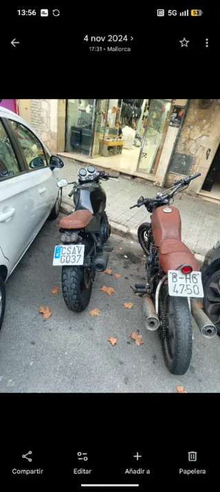 Suzuki GS500 Café Racer Negra/Marrón