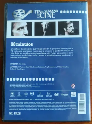 DVD original película 88 Minutos con Al Pacino