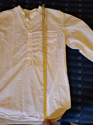 Camisa blanca de verano 100% algodón Made in Spain