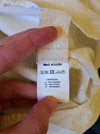 Camisa blanca de verano 100% algodón Made in Spain