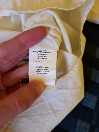 Camisa blanca de verano 100% algodón Made in Spain