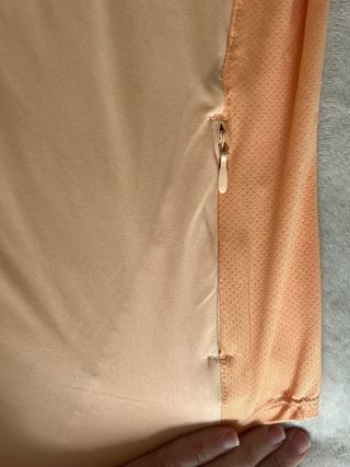 Camiseta Roxy Manga Corta Naranja y Beige