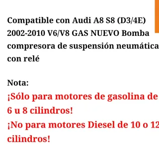 Compresor Aire Suspensión Audi A8