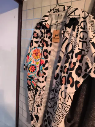 Camisa estampada multicolor talla única
