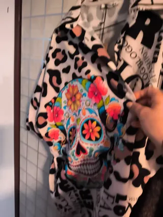 Camisa estampada multicolor talla única