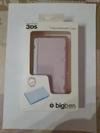 Nuovo. Custodia in policarbonato 3DS rosa con glitter