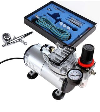 Kit Aerógrafo Timbertech com Compressor