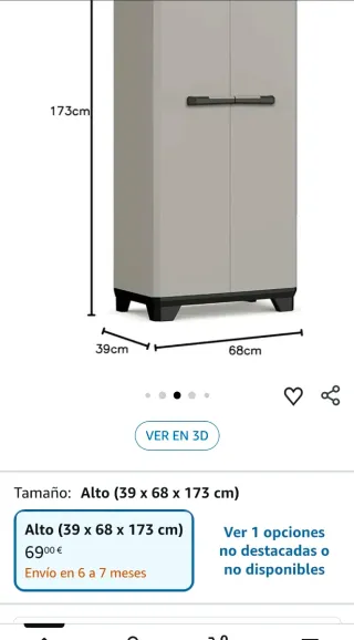 Armario Keter Planet Alto Gris