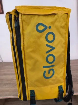 Mochila Glovo Azul y Amarilla