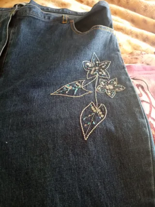 Pantalón vaquero punto Roma