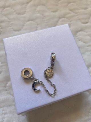 Cierre pulsera sol y luna plata