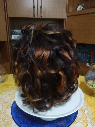 Parrucca capelli umani con Mescke biondo ramato