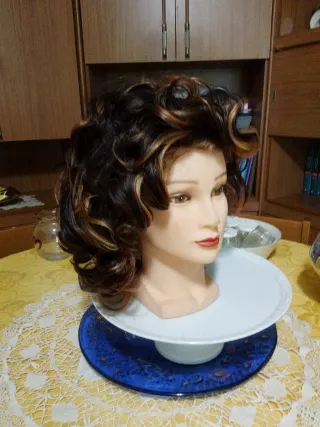 Parrucca capelli umani con Mescke biondo ramato