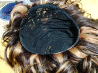 Parrucca capelli umani con Mescke biondo ramato