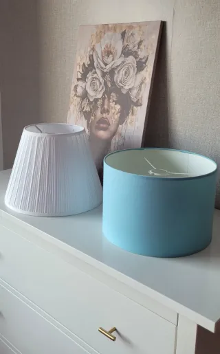 Pantallas de lámpara de tela