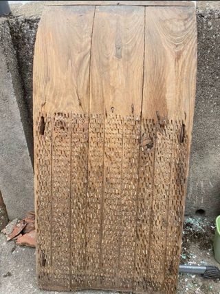 Trilla de madera antigua