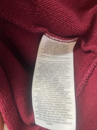 Felpa nike bordeaux taglia s con cappuccio