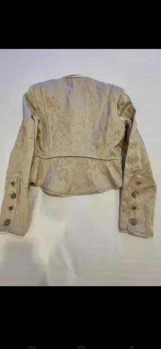 Chaqueta Zara Jacquard Beige Talla XS