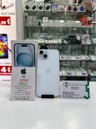 iPhone 15 128GB 87% batería Grado A+ Incluye Caja
