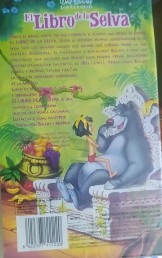 VHS Disney El Libro de la Selva con sello diamante